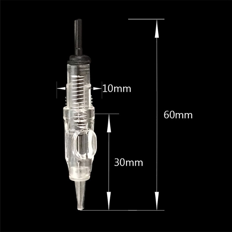 Tattoo Needle 20/50/100pcs 1RL Disposable Sterilized Permanent Makeup Cartridge Needles Tips For Eyebrow Lips Agulha Easy Click