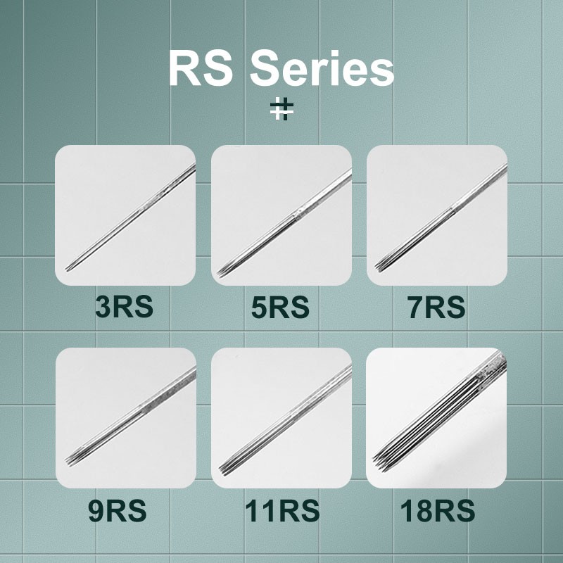 50 قطعة الوشم إبر 3RS 5RS 7RS 9RS 11RS 13RS 15RS 0.35 مللي متر الدائم الحاجب الجسم الفن إبر الوشم إبرة ل 3D التطريز