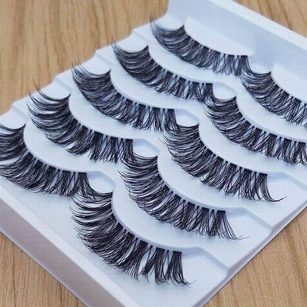 5 Pairs Makeup Handmade Natural Long Volume False Eyelashes Eye Lashes Extensions False Eyelashes