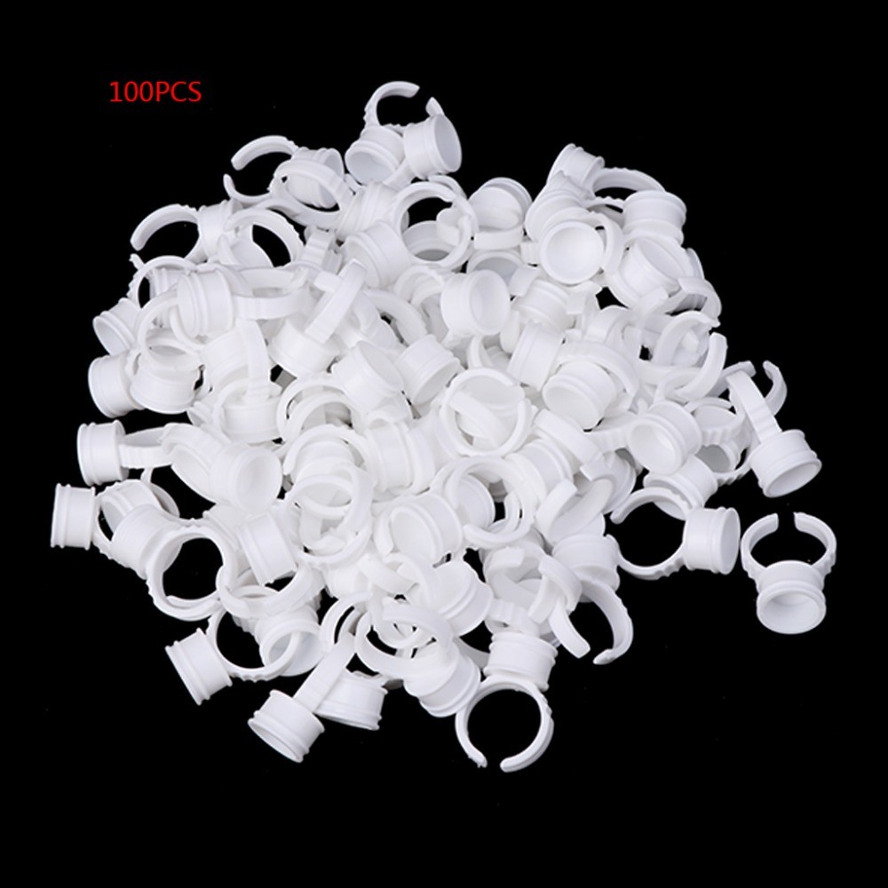 100pcs Disposable Permanent Makeup Ring No Divider Tattoo Ink Pigment Holder Cup Size S/M/L