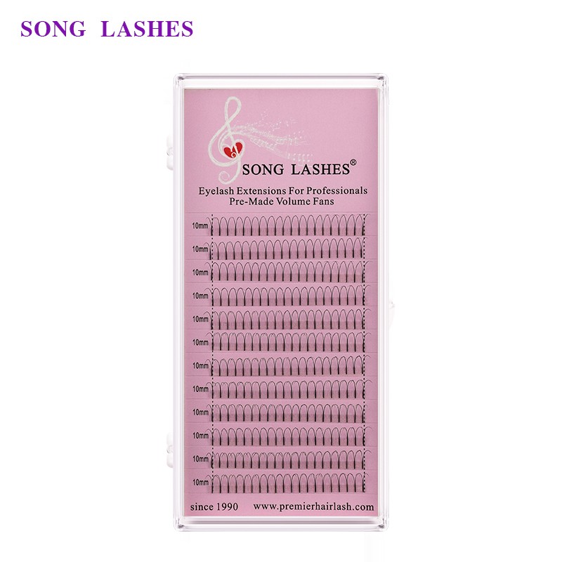 Sung Lashes 0.07 0.10mm Thickness Long Stem Premade Size Fans Premade Fan Eyelash Extensions Professional