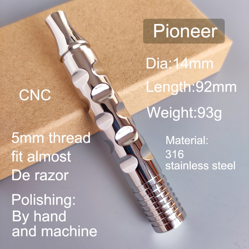 مقبض ماكينة حلاقة Dscosmetic Pioneer CNC 316, فولاذ مقاوم للصدأ آمن