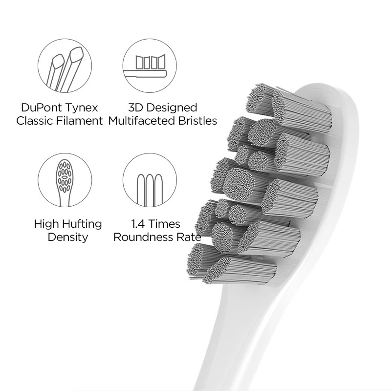 Oclean X Pro Elite/X Pro/F1/Air 2/One 2/4pcs Replacement Brush Heads for Electric Toothbrush Deep Cleaning Toothbrush Heads