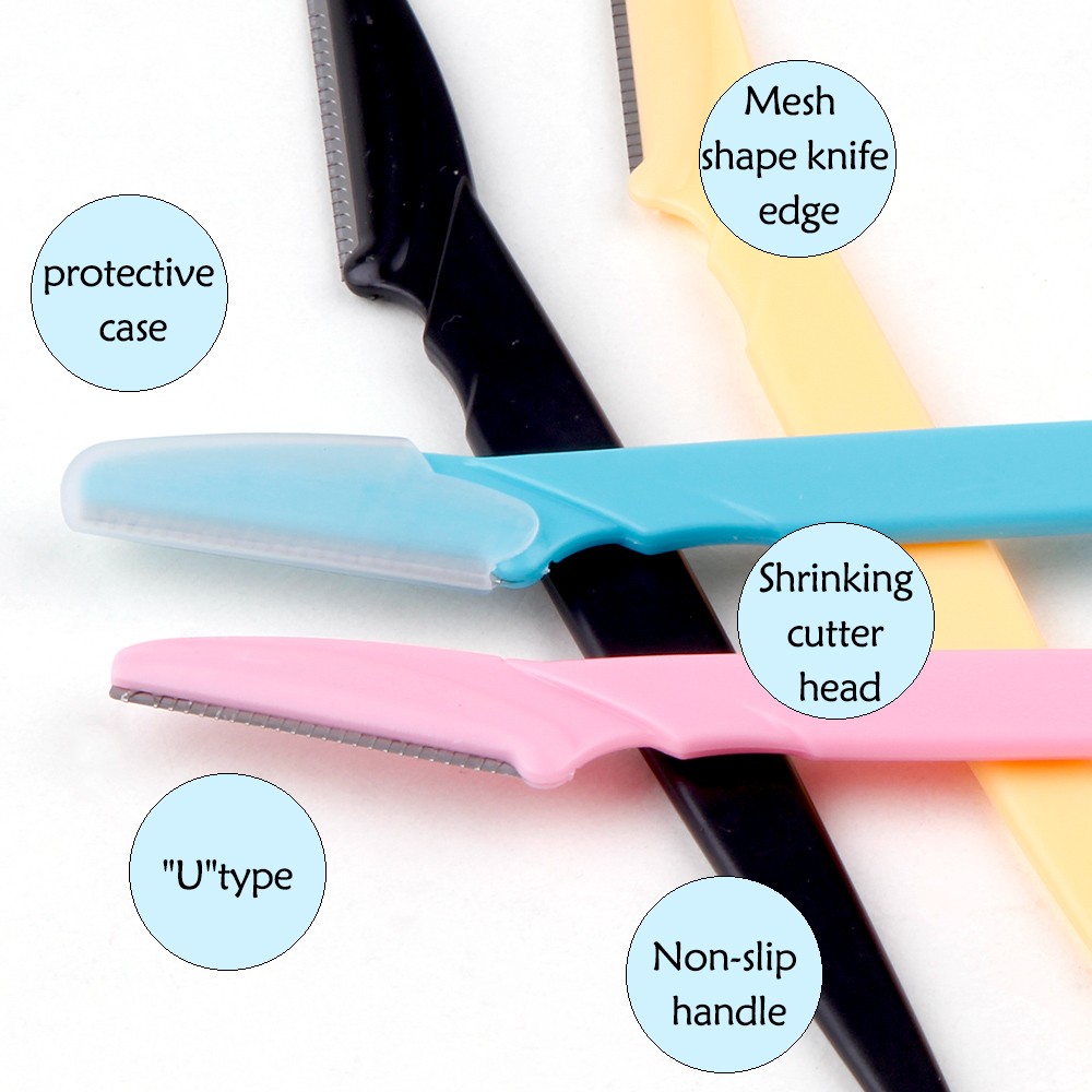 20/40/80pcs Eye Brow Razors Face Safe Shaping Knife Eyebrow Trimmer Shaver Facial Hair Removal Blades Cutter Makeup Tools Woman