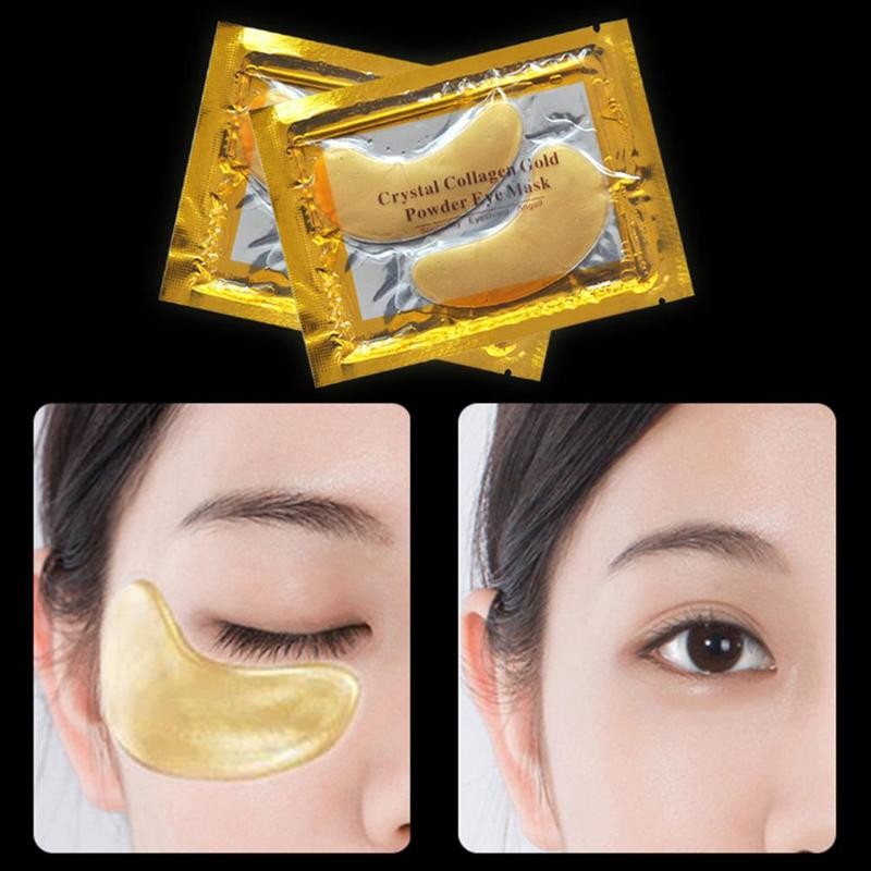 50pcs Collagen Crystal Gold Powder Eye Mask Anti Aging Dark Circles Acne Beauty Patches for Eye Skin Care Korean Cosmetics