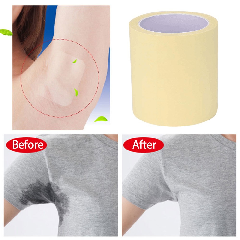 1 Roll Disposable Underarm Prevent Sweat Pads Transparent Underarm Dry Antiperspirant Sticker Keep Dry Sticker TSLM2