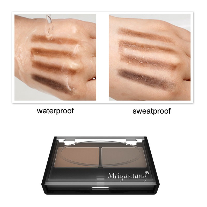 MYG 4 Colors Waterproof Eyebrow Powder Long Lasting Eye Shadow Eyebrow Palette + Eyebrow Brush