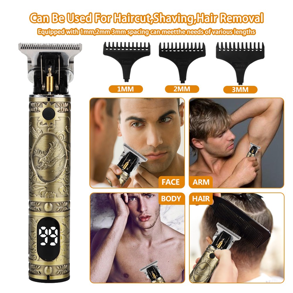 T9 Hair Clipper for Men Professional Hair Cutting Machine Barber Beard Trimmer Trimmer Electric Shaver for Men Dragon Hair Clipper