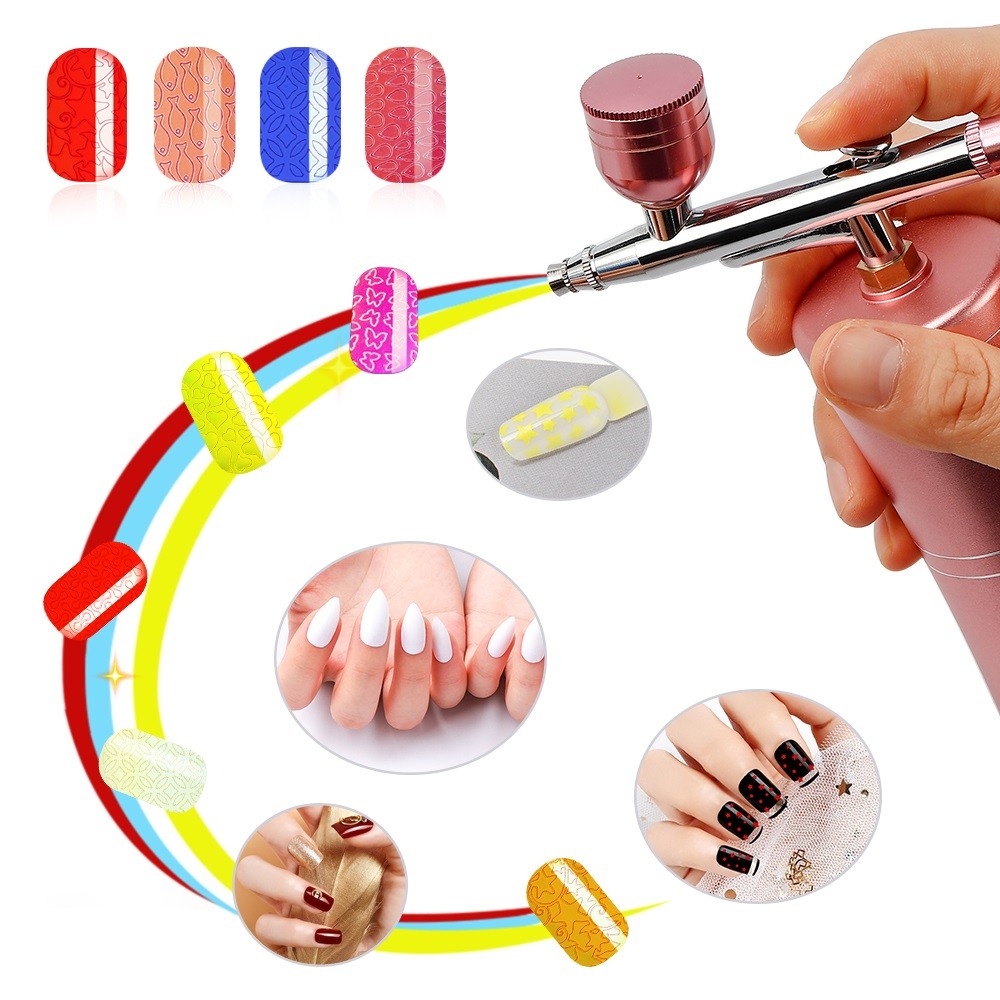 Nail Airbrush Inks 4 Colors 30ml Spray Gun Nail Art Nail Polish Pigments Airbrush Set Manicure Tools