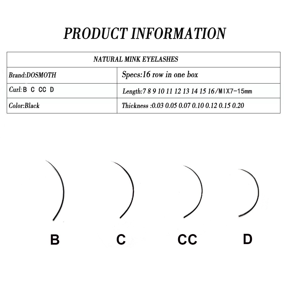 10 Trays 16 Rows/Case 7-16mm 3D Mink Eyelash Extensions Supples False Fake Eyelash Extension Individual Lashes Cosmetics