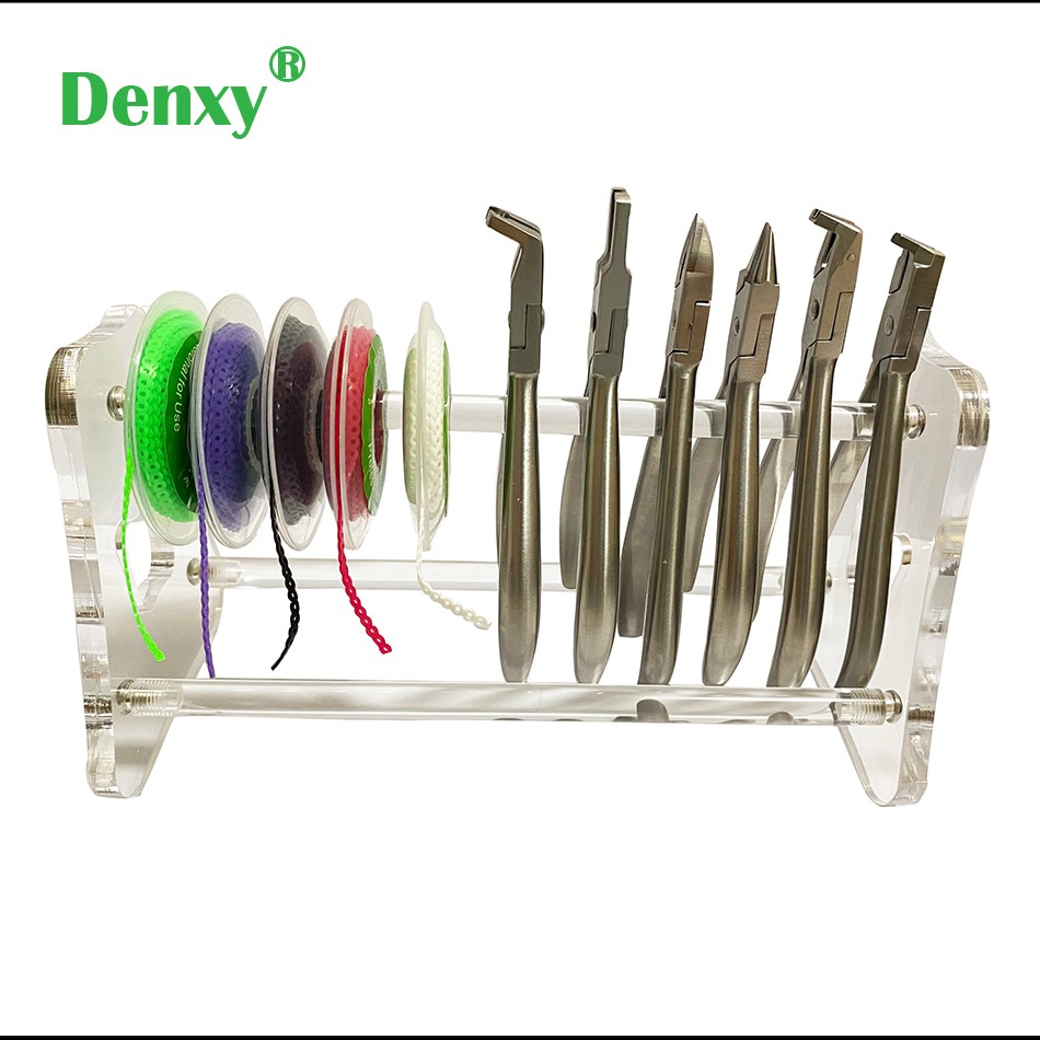 Denxy 1 قطعة سميكة عالية الجودة الأسنان كماشة حامل واضح الاكريليك أداة رف كماشة الجرف اكسسوارات الأسنان