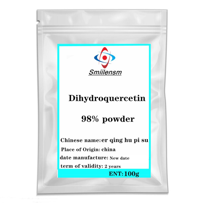 رائجة البيع السائبة Dihydroquercetin مسحوق 98% كيرسيتين ثنائي هيدرات سيبيريا لارك استخراج CAS 480-18-2 Taxifolin DHQ مسحوق