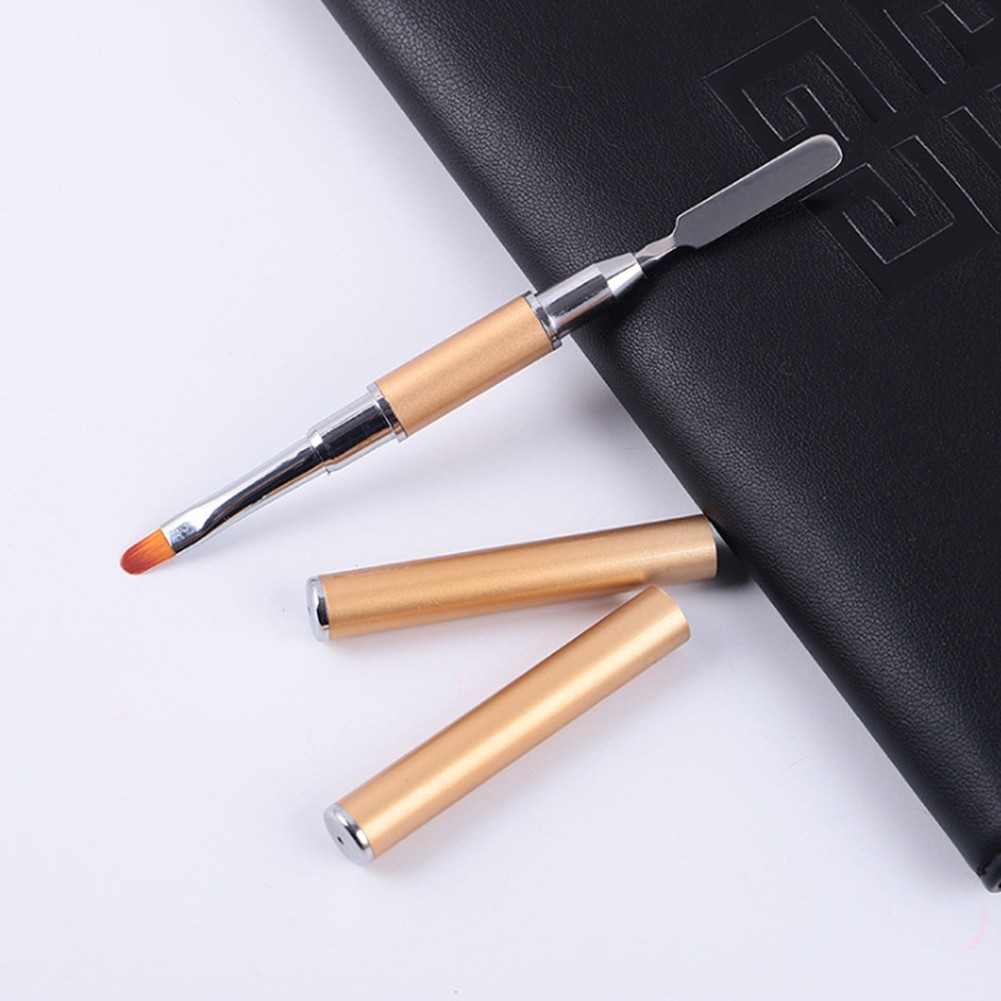 2-In-1 Double End Nail Pen Poly Nail Gel Picker Brush Multi-Use Pen Shaped Gel Color Bar Flower Brush Art Manicure Tool