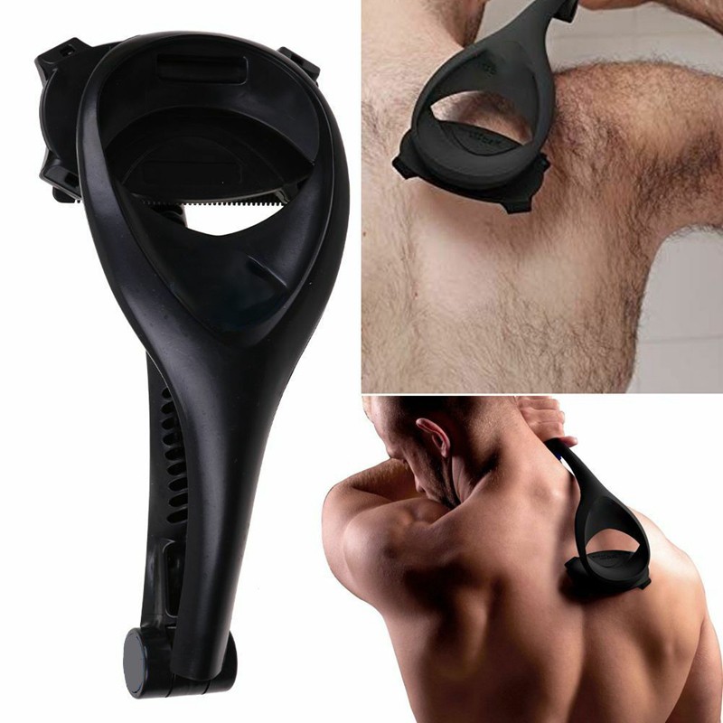 Men's Back Shaver Hair Shaver Two Head Blade Foldable Trimmer Body Leg Long Handle Removing Blades Brazil Free Fast Shipping