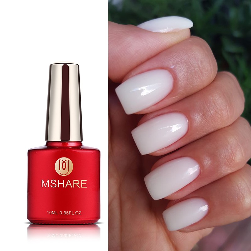 MSHARE Light Brown Nail Builder Liquid Gel In Bottle Nail Extension Quick Build Clear Led UV Gel 10ml