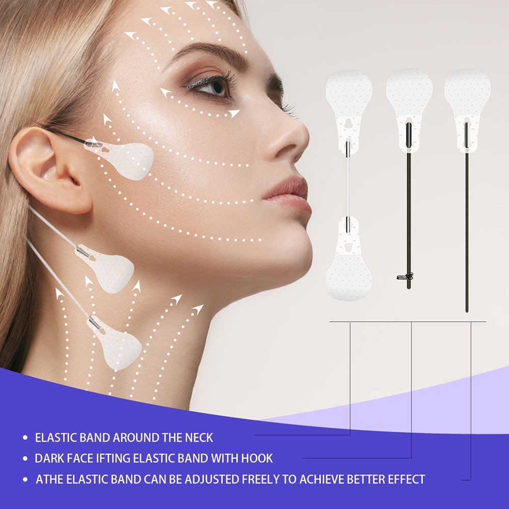 60pcs Thin Face Stickers Set Face Lifting Patches Chin Lifting Tape V Shape Face Line Lifting Wrinkle Sagging Tightening Skin Care Tool