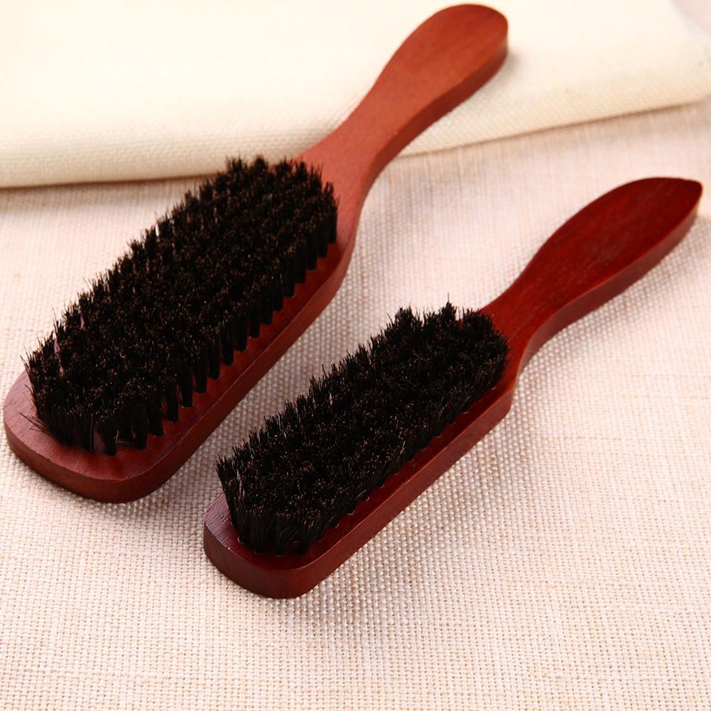 Men's and Women's Wooden Handle Hair Brush Solid Boar Bristle Combs for Beard and Hair Styling