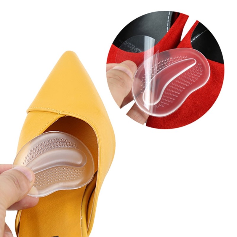 D2TA 1 Pair High Heel Soft Silicone Gel Cushions Anti-Slip Insoles Forefoot Shoe Foot Pad