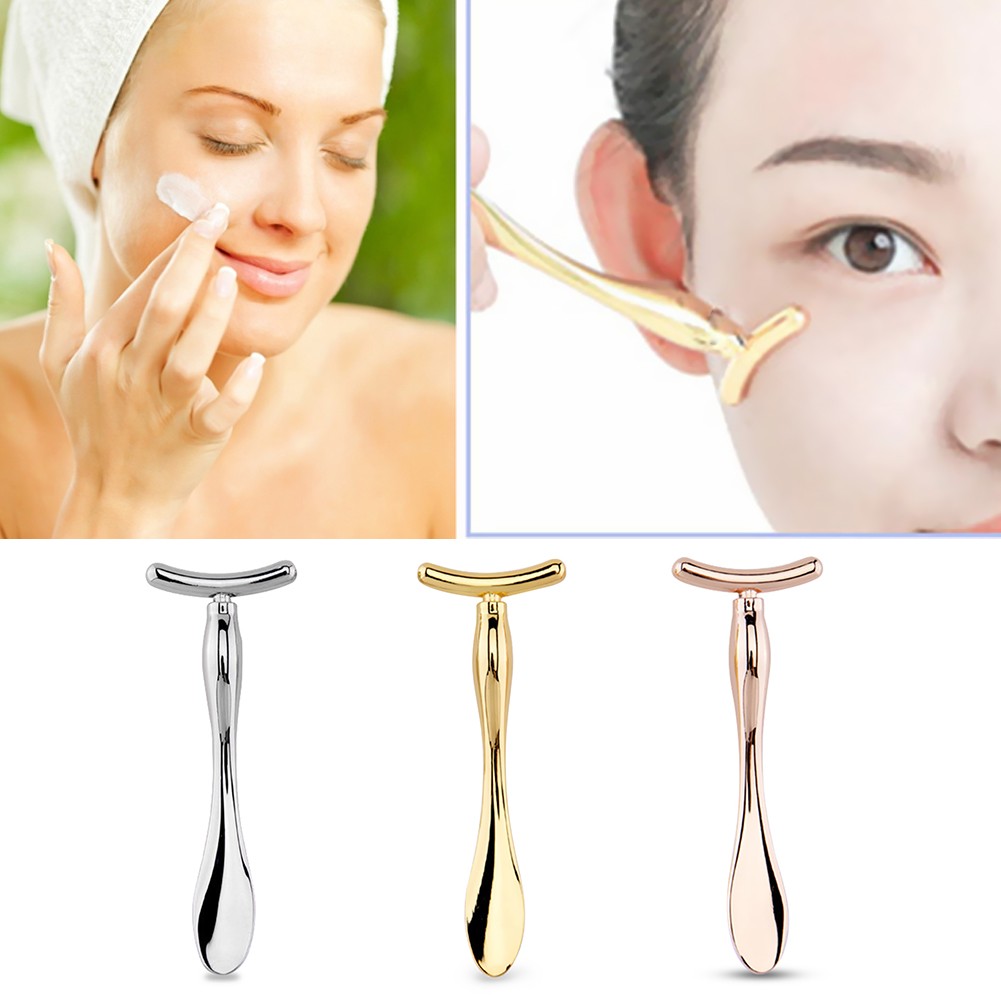 Alloy Face Lift Bar Roller Slimming Facial Massager Stick Facial Beauty Skin Care Dark Circle Puffiness Massage Stick