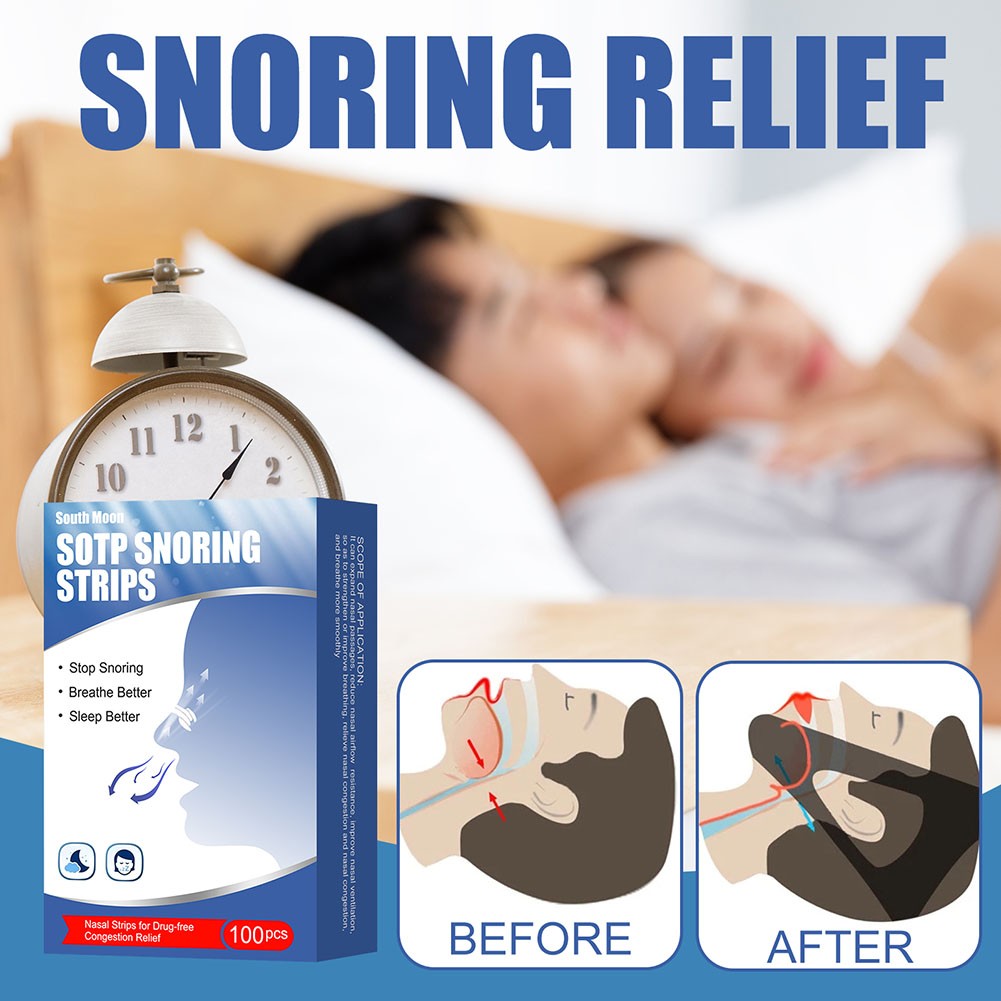 100pcs Nasal Strips Breathe Better The Right Way To Stop Snoring Anti Snoring Strips Easier To Breathe Best Sleep Care Tools