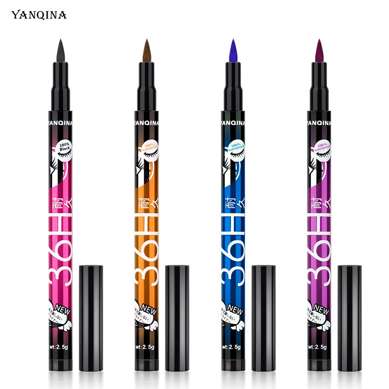 4 color waterproof and anti halo 36H color eyeliner