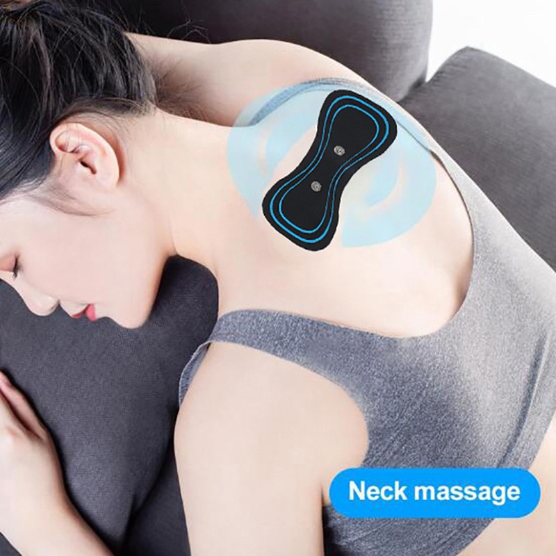 Portable Neck Massager Mini Electric Comfortable Intelligent Massage Cervical Meridian Stickers Massager Muscle Pain Relief