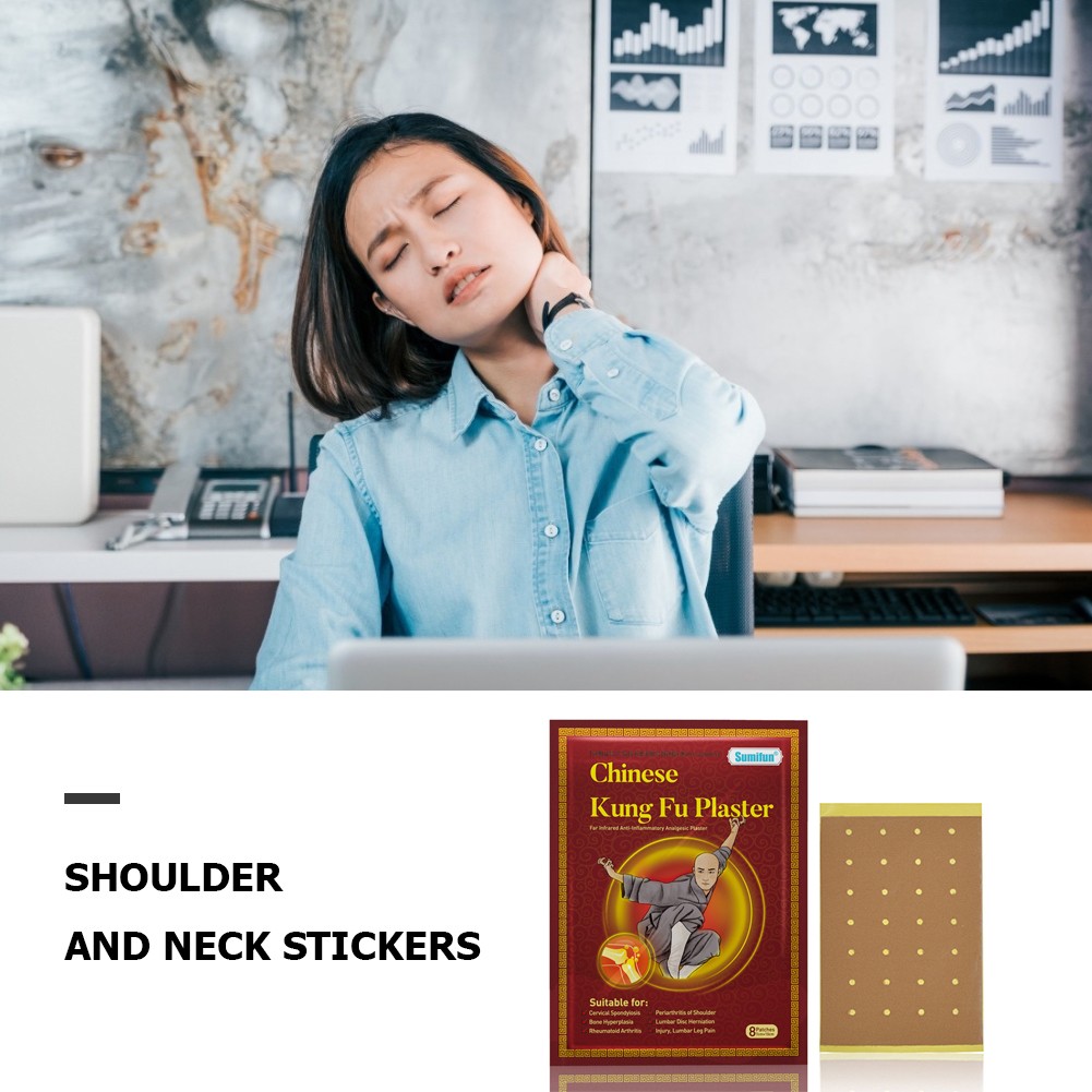 8pcs Chinese Kung Fu Herbal Plaster Pain Relief Patches Rheumatoid Arthritis Plasters Medical Muscle Massager Patch