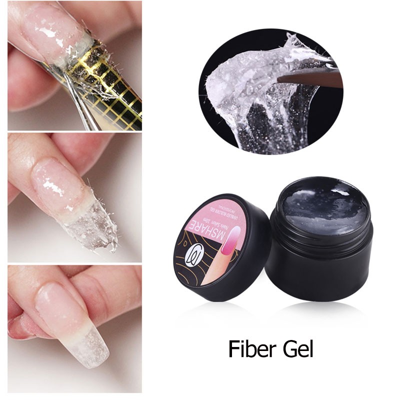 MSHARE Fiber Gel For Nail Extensions Fiberglass UV Gel Nails Quick Build New Arrival