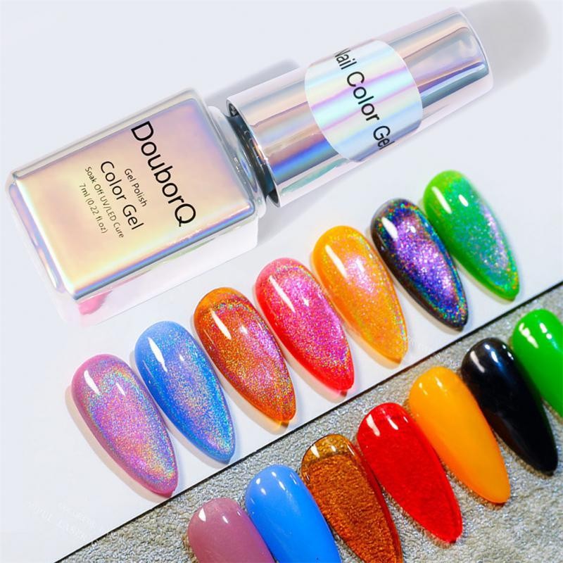 7ml rainbow holographic cat magnetic gel laser glitter magnetic gel varnish soak off uv gel nail gel