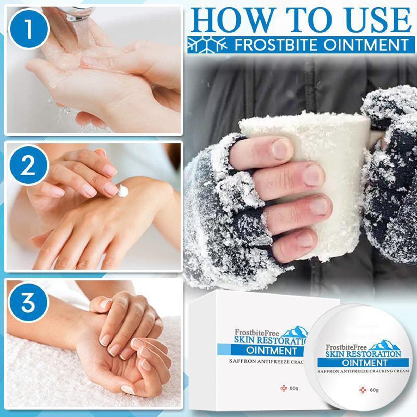 60g Antifreeze Cracking Cream Winter Antifreeze Cream Moisturizes Dry Skin Skin Care Prevent Freezing Cracking Skin