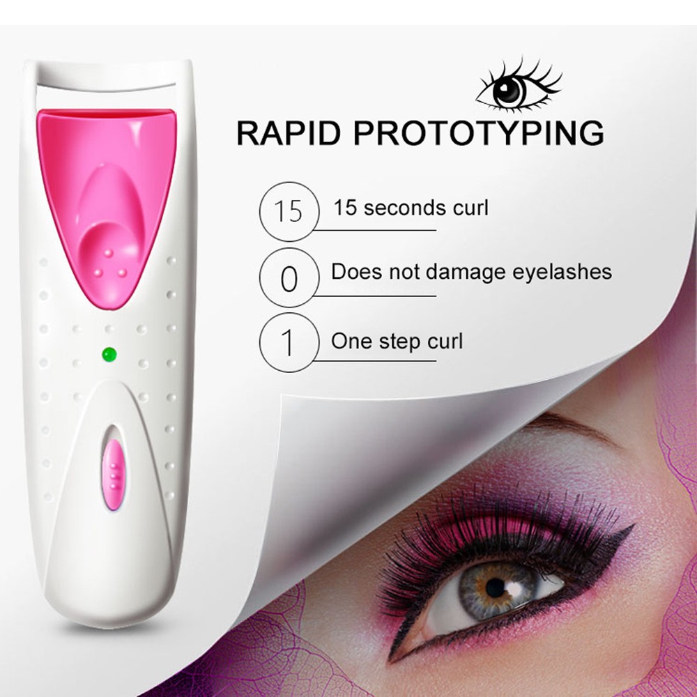 Electric Heated Eye Lashes Roller With Eyelash Card Long Lasting Eye Lash Perm Eyelashes Clip Makeup Eye Lashes Curler Tool