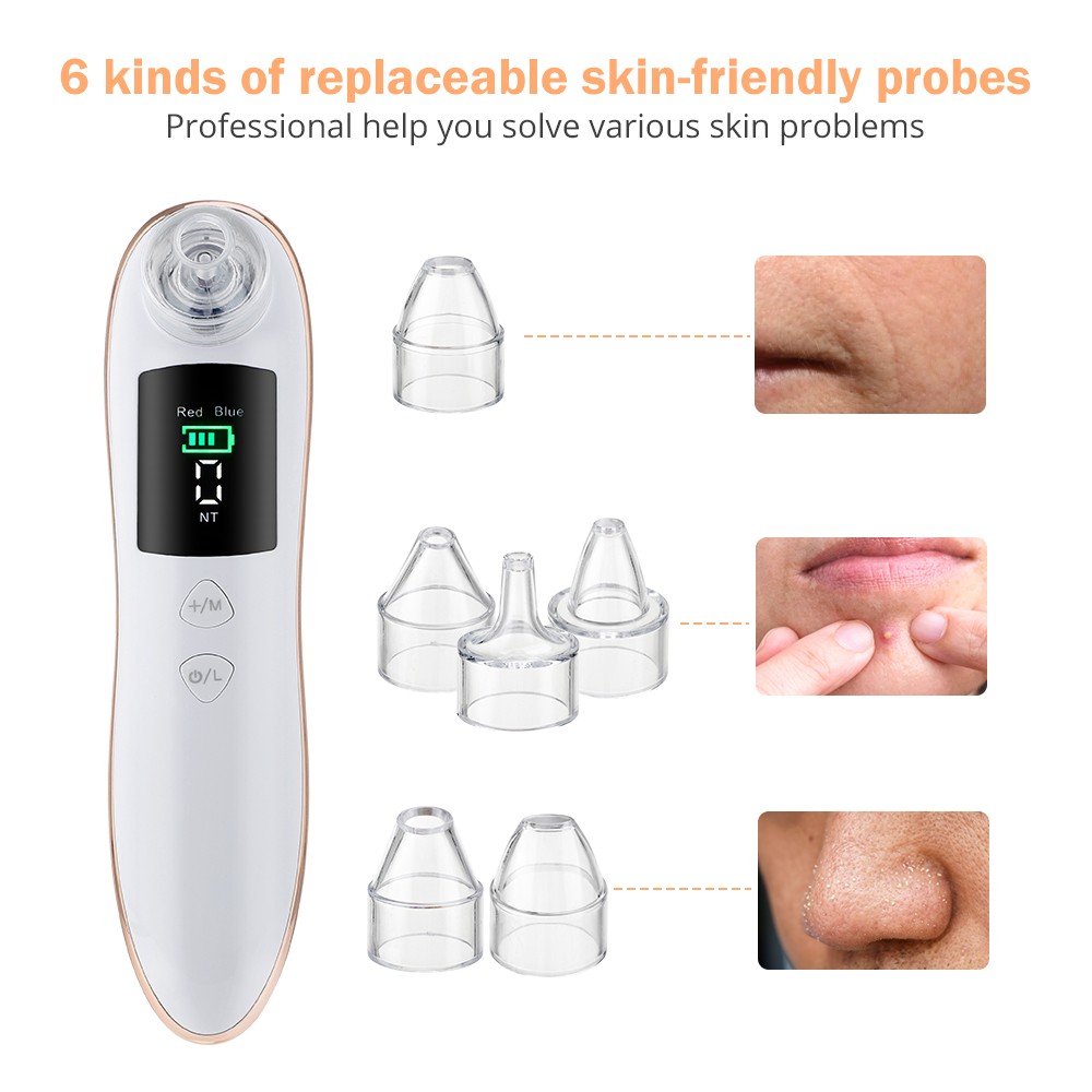 Electric Blackhead Remover Facial Pore Cleaner Skin Care Black Spot Suction Thearpy Beauty Machine Drop Shipping