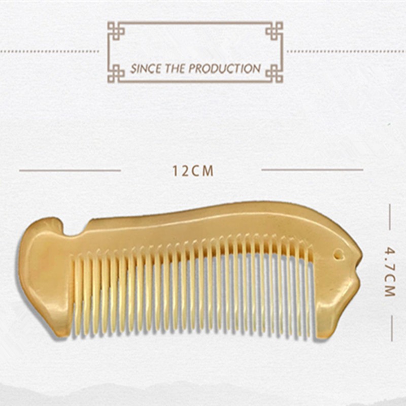 Ivory comb female household durable anti-hair loss massage comb mini portable gift box fish comb anti-static