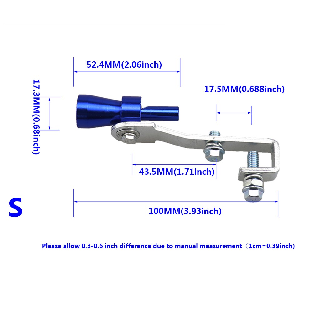 Universal Aluminum Turbo Sound Exhaust Muffler Pipe Car Whistle Blow Off Valve Tip Simulator Whistler