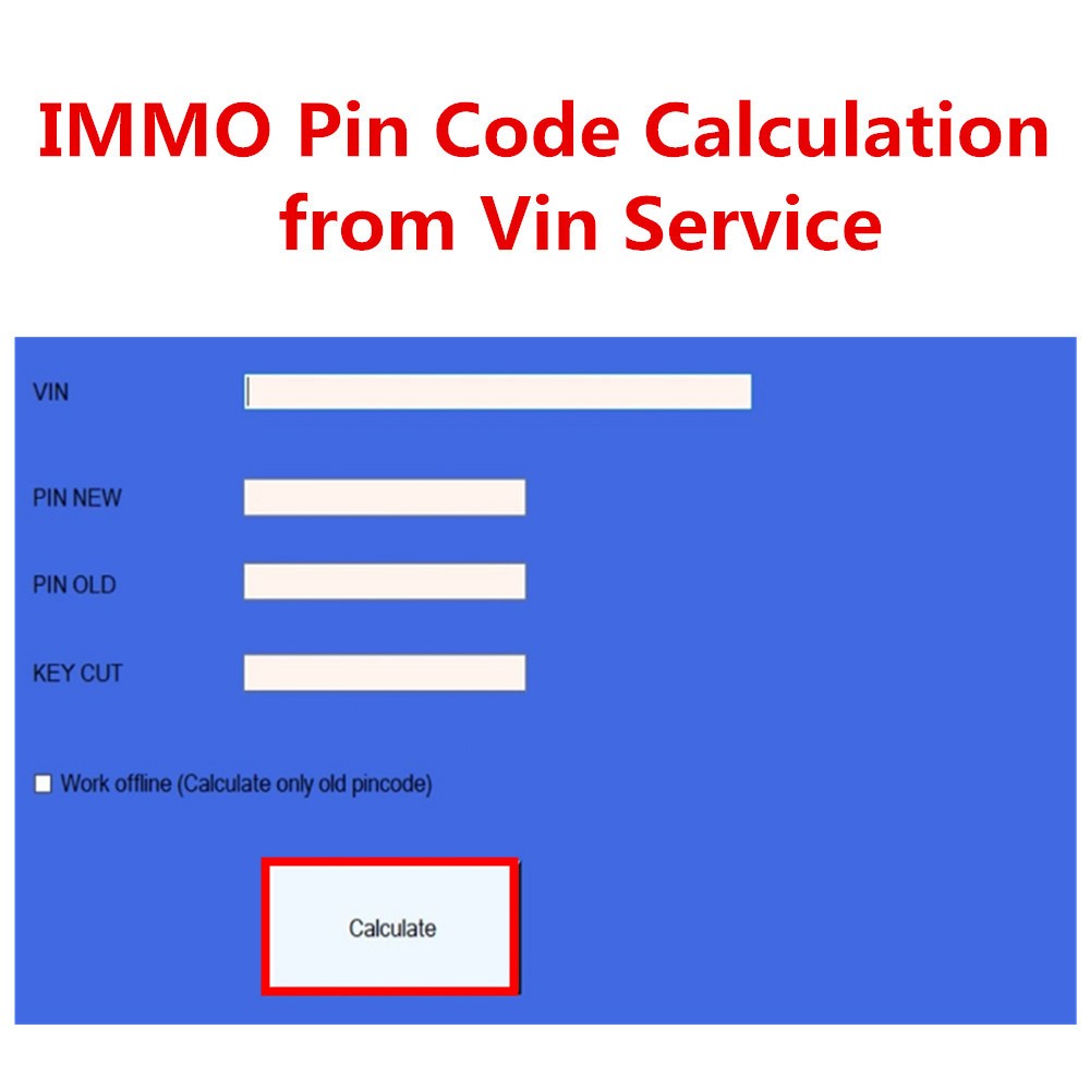 vin to imo pin code key cut code account service pincode calculator (not a device)