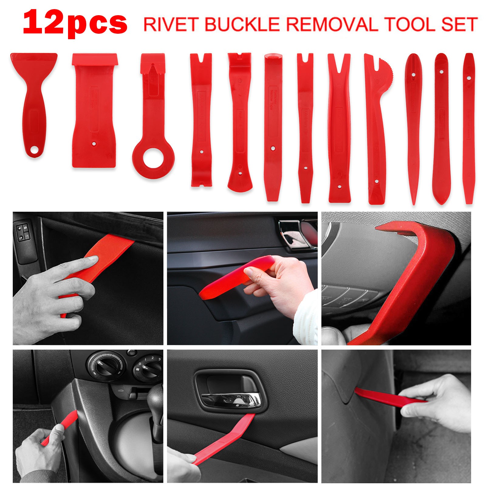 Car Opening Hole Bonnet Repair Tool Kit Interior Dashboard Panel Repair Kit Hole Bonnet Audio Deadener Roller Mat