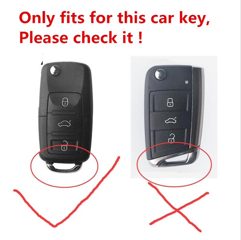 ABS Carbon Fiber Car Remote Key Case For VW Golf Bora Jetta Polo Golf Passat For Skoda Octavia A5 Fabia For Seat Ibiza L