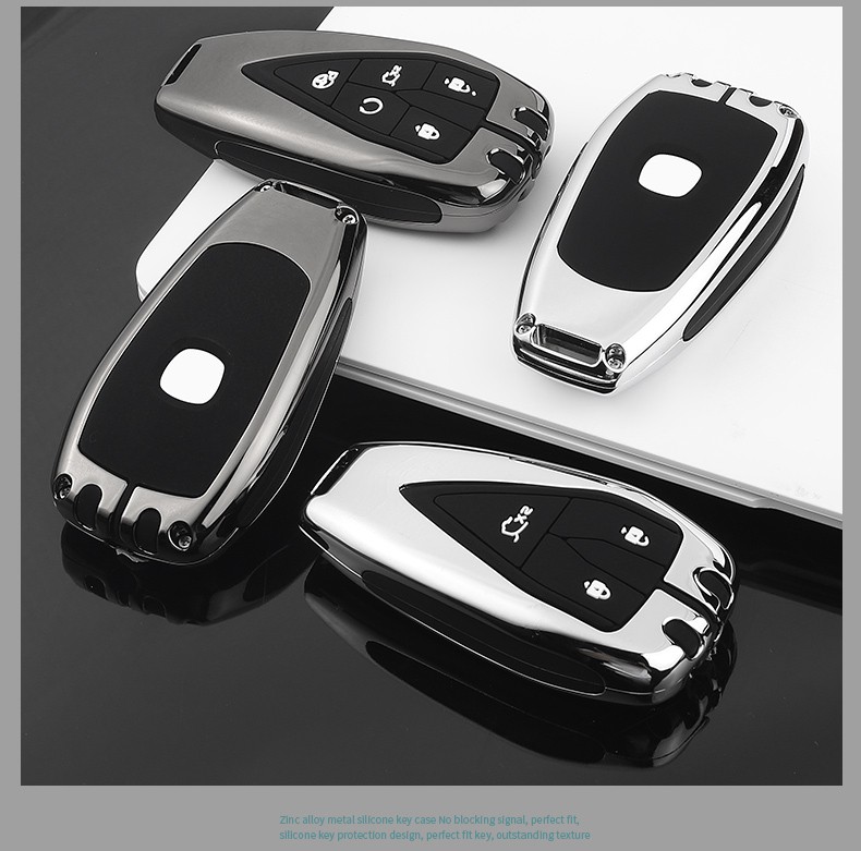 2020 Car Key Case Cover Full Cover Silica Gel Galvanized Alloy Metal For Changan CS35PLUS CS55PLUS CS75PLUS Protection 2019-2020