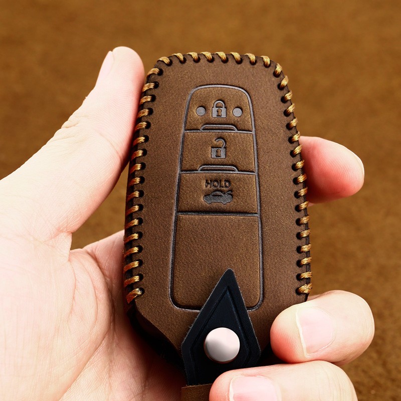 Genuine Leather Car Key Cover For Toyota Camry Prius Corolla C-HR CHR RAV4 Avalon Land Cruiser Prado 2018 2019 2020 Remote Fob