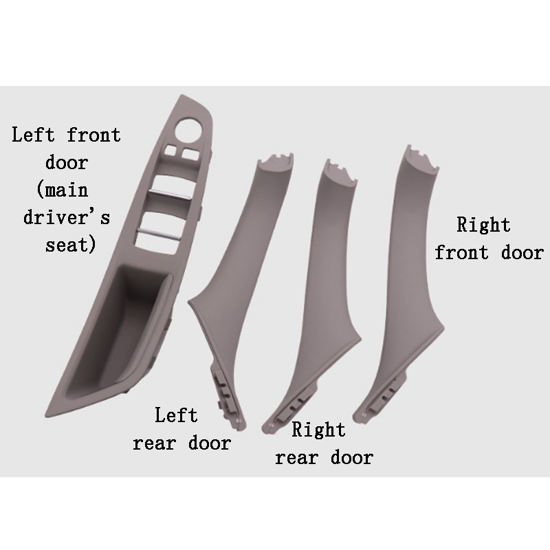 لوحة مقبض الباب الداخلي ، غطاء مقبض الباب الأيسر لسيارات BMW 5 series F10 F11 ، رمادي ، بيج ، أسود