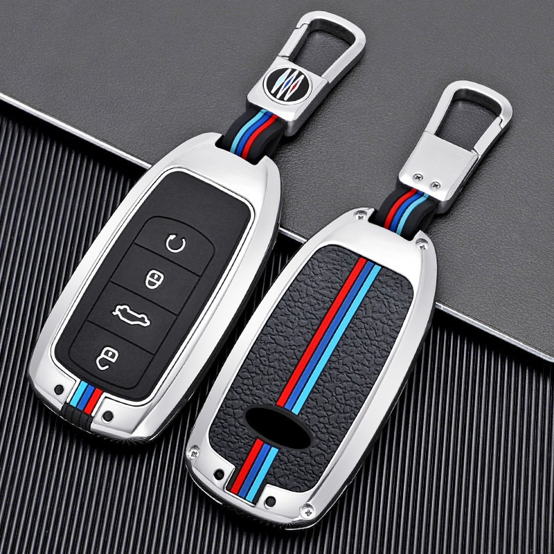 1x Zinc Alloy 4 Button Smart Car Key Case For Chery Tiggo 8 Pro Tiggo 8 Plus New 5plus 7pro Shell Key Bag Protector