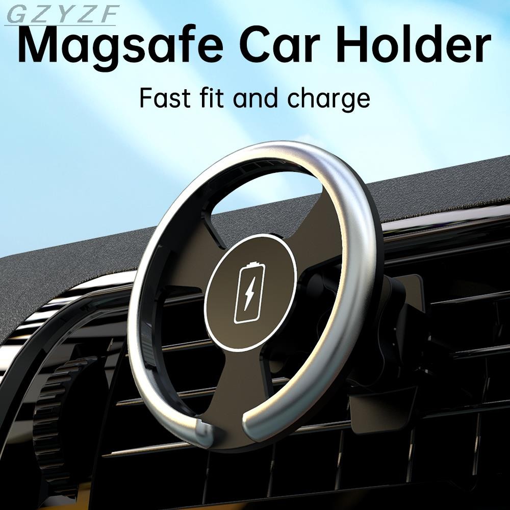 15W for iPhone 13 12 Wireless Charger Car Phone Holder for iPhone 13 12 Pro Max Mini Magsafe Cradle Wireless Car Charger Phone Mount