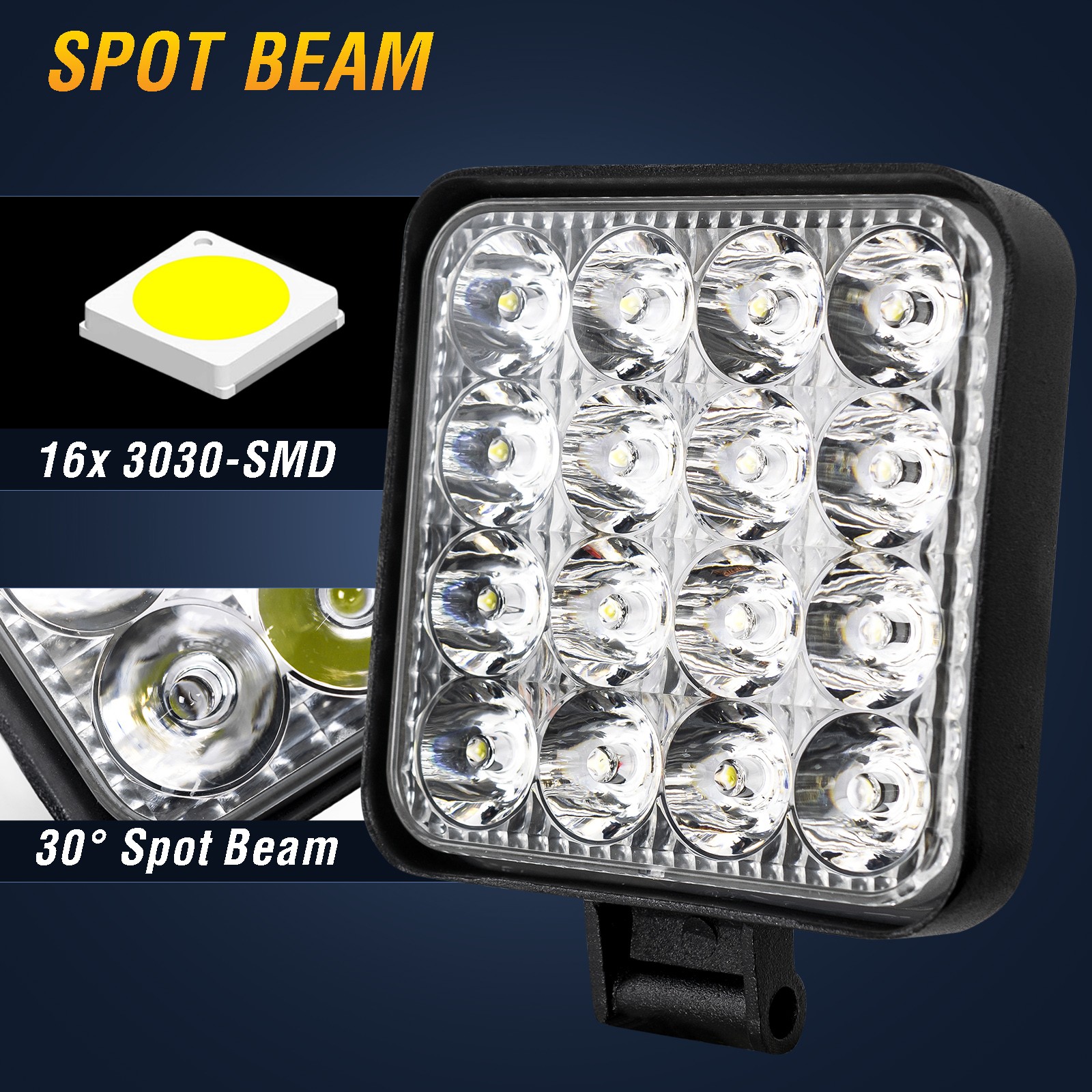 4x LED Work Light Bar 48W Spot Flood Light Driving Daytime Running Work Lamp Home Lighting Garden Backyard Indoor