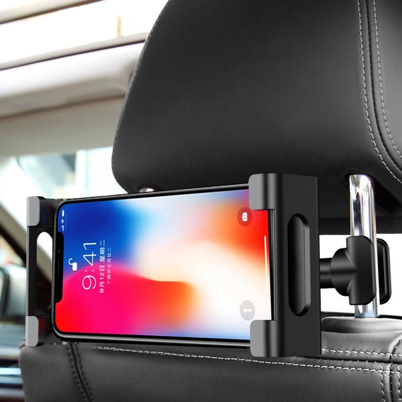 Car back seat mobile phone ipad bracket car headrest bracket rear row lazy telescopic bracket for 4-11 inch mobile phone