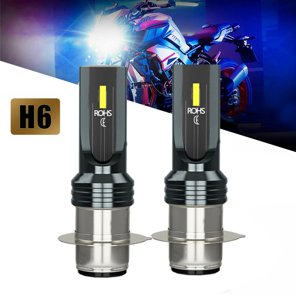 2pcs Universal 6000K White LED Headlights Kit H6 H6M For Yamaha Banshee 350 1987-2006 Exterior Parts Car Accessories