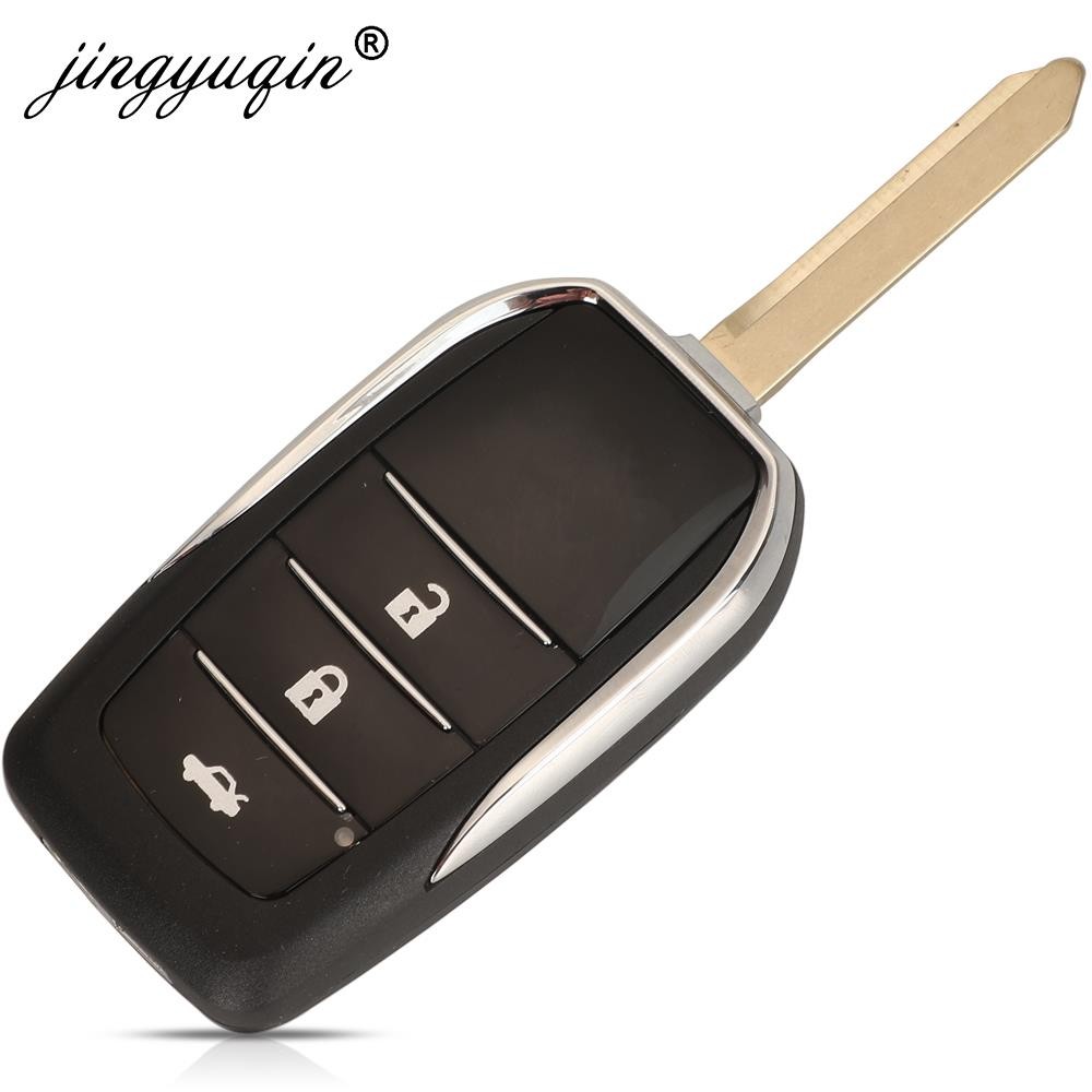 jingyuqin Flip Folding Remote Key Fob Case For Toyota Camry Corolla Prado 120 RAV4 Kluger Previa FJ Cruiser Land Cruiser