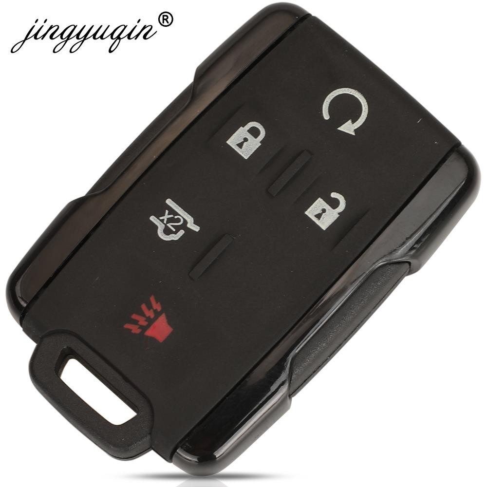 jingyuqin 3/4/5/6BTN Keyless Entry Case For GMC Yukon XL Chevrolet Tahoe Suburban Sierra Silverado Remote Key Case