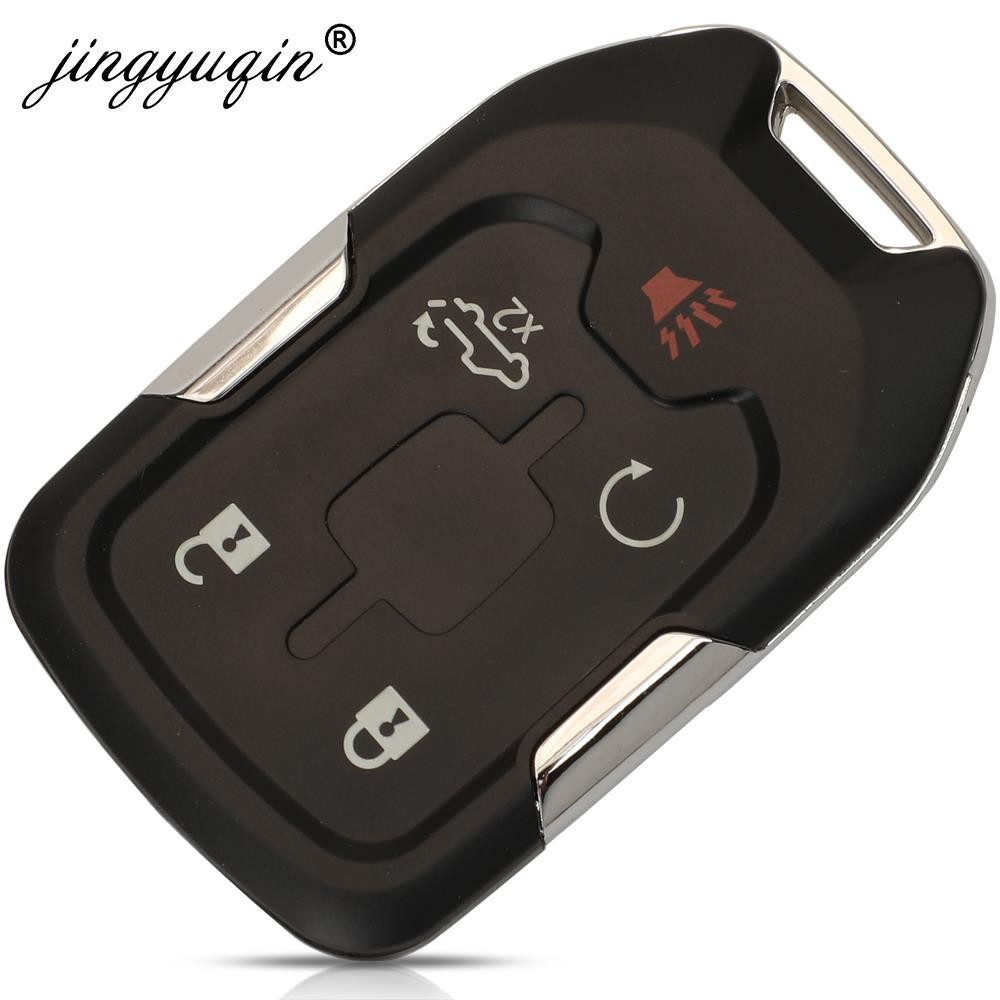 jingyuqin Smart Keyless Fob Shell For Chevrolet Tahoe Silverado Suburban Tahoe GMC Sierra Acadia Terrain Yukon Remote Key Case