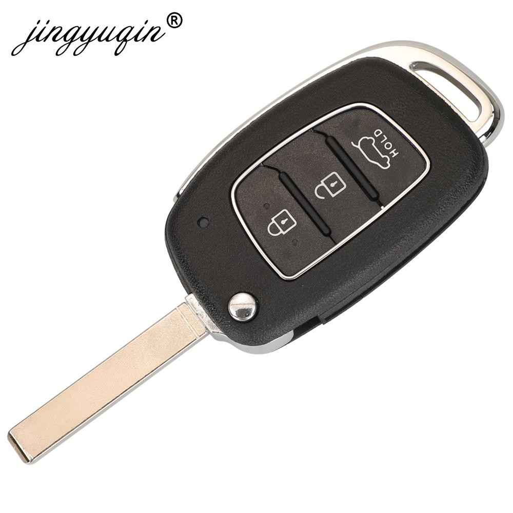 jingyuqin Horizontal Flip Remote Car Key Shell For Hyundai Solaris Creta Ix25 Kona Tucson Sonata I40 Elantra Ix35 I20 Ix45 2019