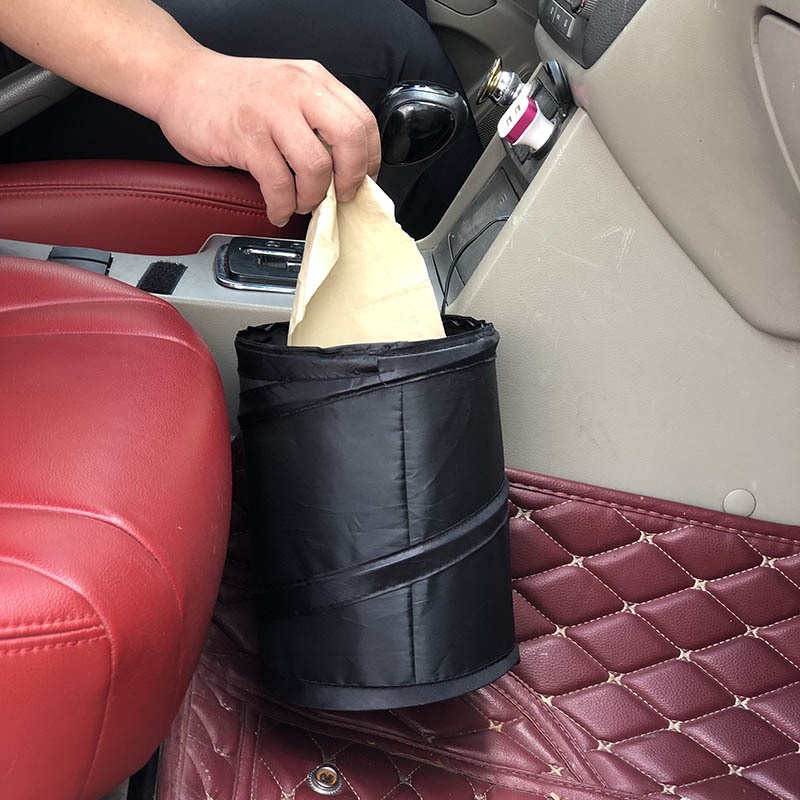 1PC Car Trash Can Backpack Black Waterproof Car Garbage Bag For Little Leak Proof Car Cooler Bag-Car Garbage Bag With Side Pocket